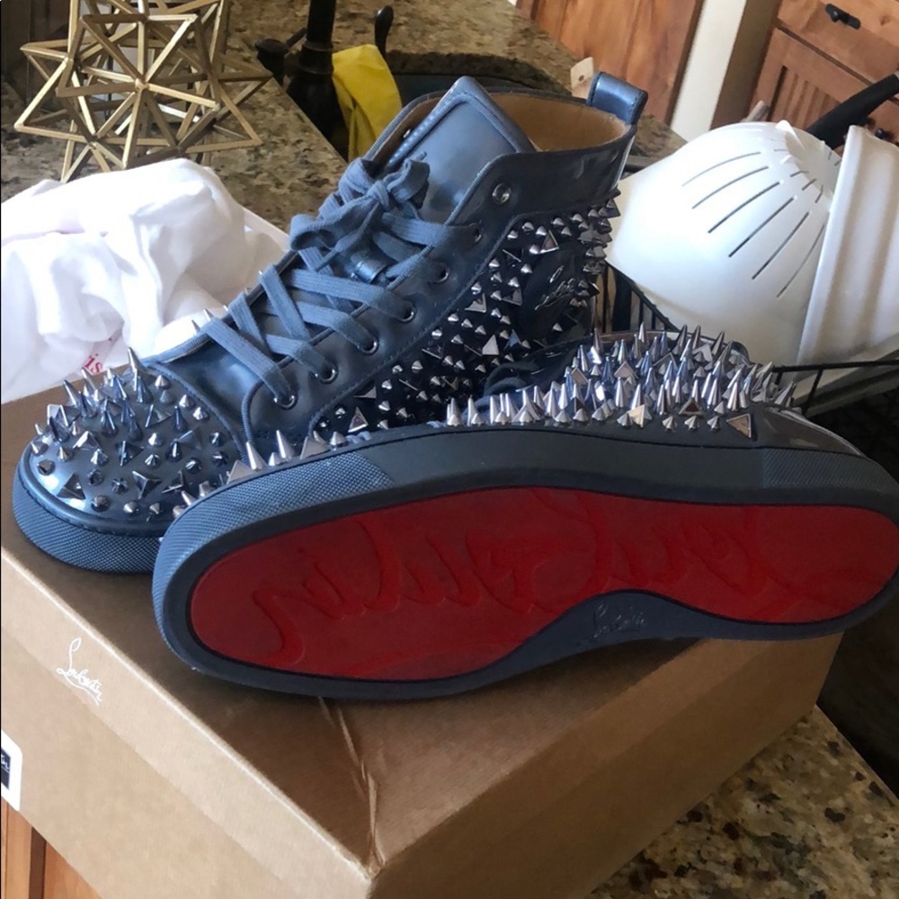 Metal colored sneakers